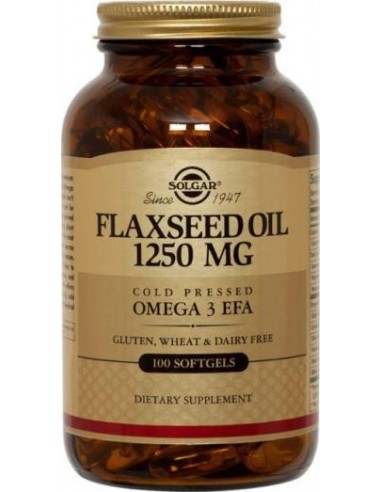 FLAXSEED OIL 1250 C PSULAS X100 SOLGAR